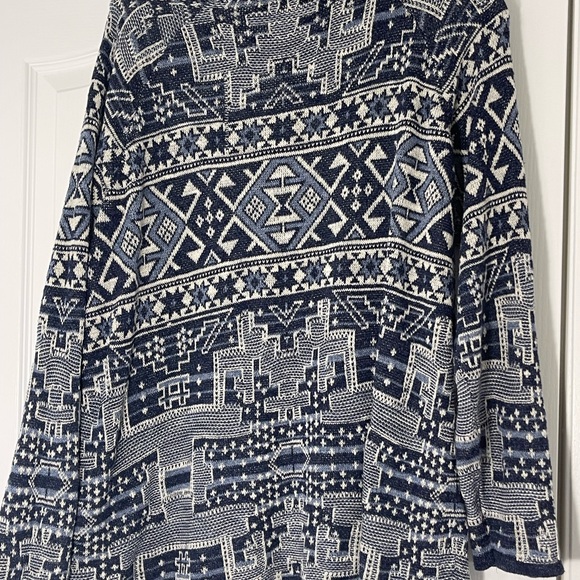 Vintage Chaps Cotton Cowl Neck Sweater - Aztec/Southwestern Print size 1X - Picture 7 of 10